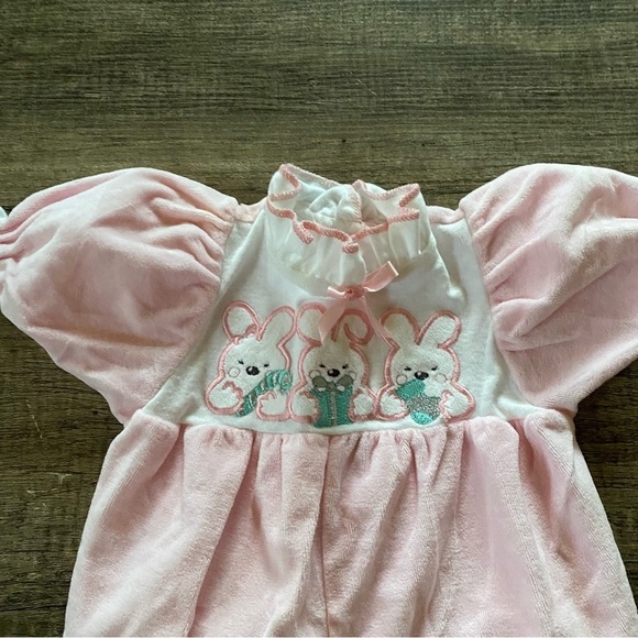 Vintage Carter’s Pink Terri Footie Pajama Sleeper for Baby Girl Size 3 months - Picture 2 of 13